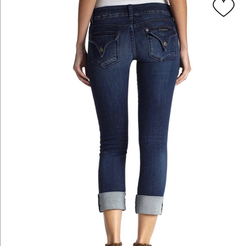 Hudson Size 26 Ginny Straight Ankle Jeans W/Cuff Light Wash.